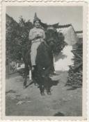 Maria Relíquias Rosa Mendes montando a cavalo
